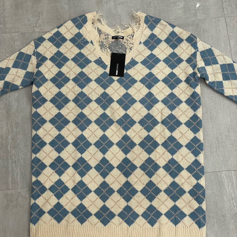 Fashion nova plaid sweater dress